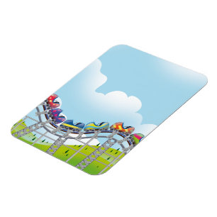 Achterbahnfahrt Magnet