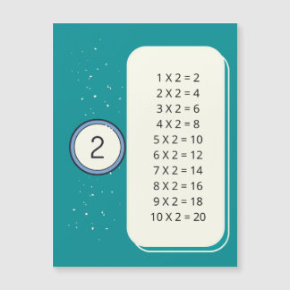 Achtfache Tabelle Magnetkarte