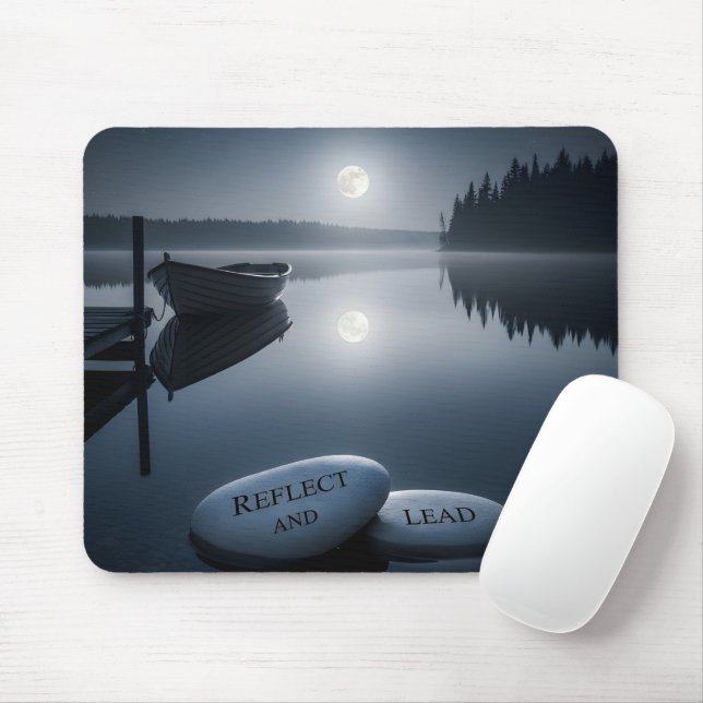 Achtsame Führung Friedliche Nachtlandschaft Mousepad (Mit Mouse)