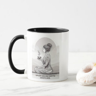 Achtsamer Espresso Zen Meditation Ein Shot Buddha Tasse