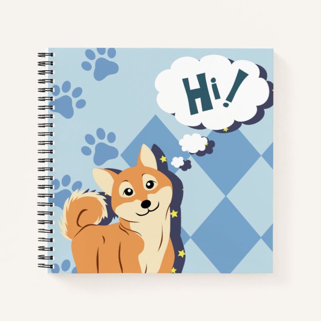 Achtsamer Shiba Inu Notizbuch (Vorderseite)