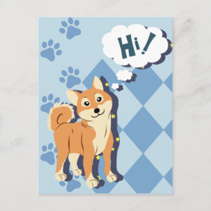 Achtsamer Shiba Inu Postkarte