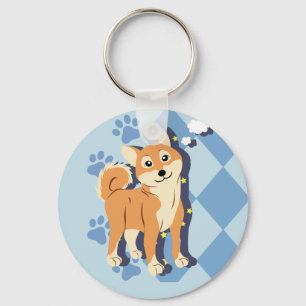 Achtsamer Shiba Inu Schlüsselanhänger