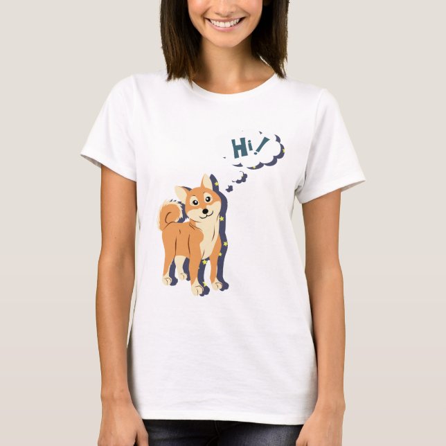 Achtsamer Shiba Inu T-Shirt (Vorderseite)