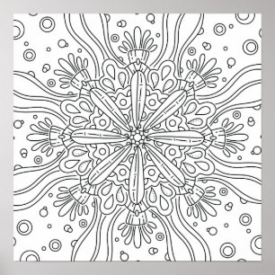 Achtsamer Sommer: Cute Color Your Own Malbuch Poster