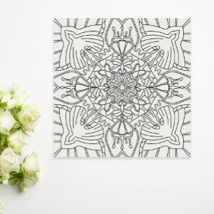 Achtsamer Sommer: Friedliche botanische Färbung Poster