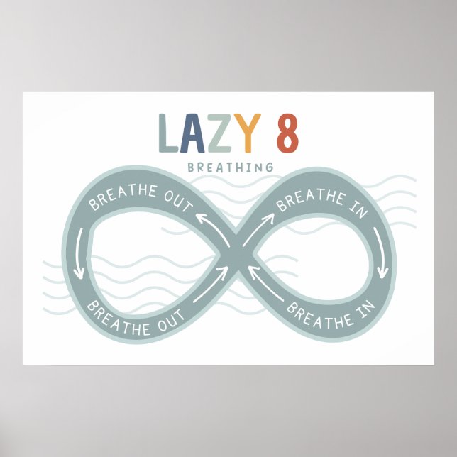 Achtsames Atem Lazy 8 Atemposter Poster (Vorne)