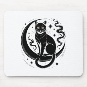 Achtsames Katze Lotusblume Yoga Spiritualität Tee Mousepad