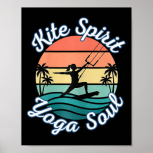 achtsames Kitesurfing Yoga Fusion Wüstenküste Har Poster