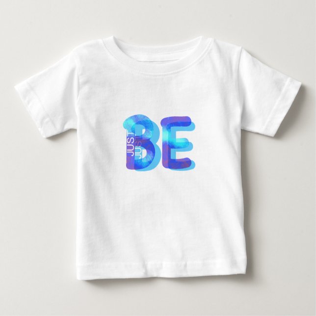 Achtsamkeit Geschenk nur Neon Blue 3D kann Namen h Baby T-shirt (Vorderseite)