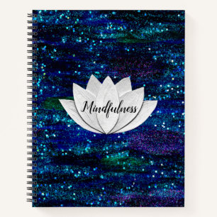 Achtsamkeit Lotus Blume Galaxy Notebook Notizbuch