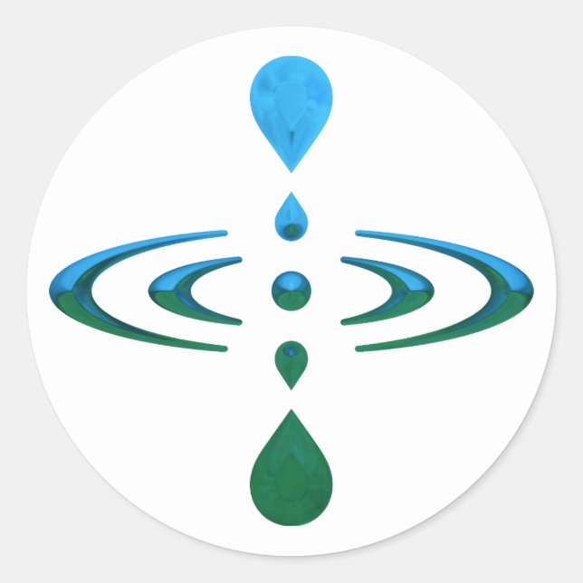 Achtsamkeit Runder Aufkleber (Vorderseite)