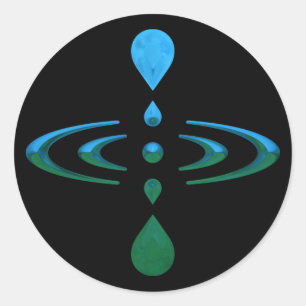 Achtsamkeit Runder Aufkleber