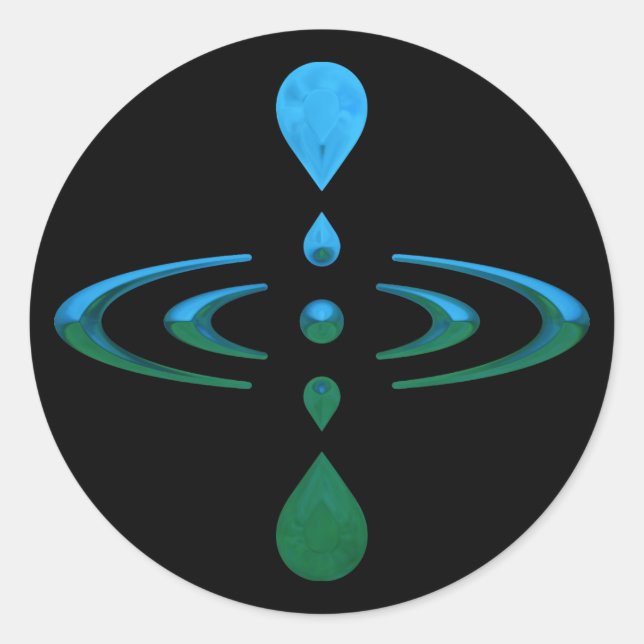 Achtsamkeit Runder Aufkleber (Vorderseite)