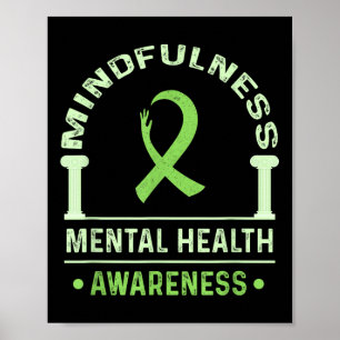 Achtsamkeit Shirts Psychische Gesundheit Psychisch Poster