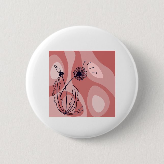 Achtsamkeit und Metamorphose Inspiriert Design Button (Vorderseite)