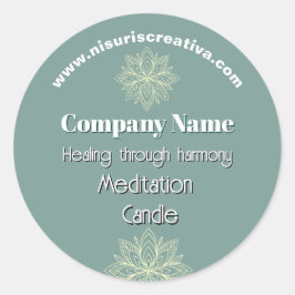 Achtsamkeit Wellness Consultant Zen Lotus Aquamari Runder Aufkleber
