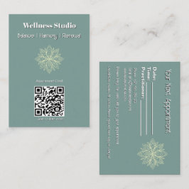 Achtsamkeit Wellness Consultant Zen Lotus Aquamari Terminkarte