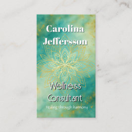 Achtsamkeit Wellness Consultant Zen Lotus Aquamari Visitenkarte