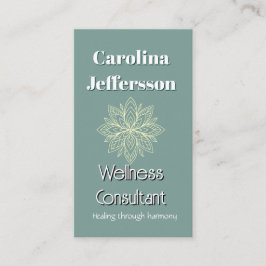 Achtsamkeit Wellness Consultant Zen Lotus Aquamari Visitenkarte