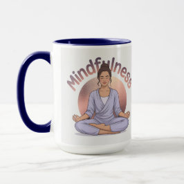 Achtsamkeits-Meditations-Tasse Navyblau-Kombinatio Tasse
