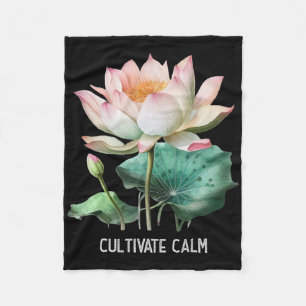 Achtsamkeitsspruch Minimal Yoga-Shirt Kultivieren Fleecedecke