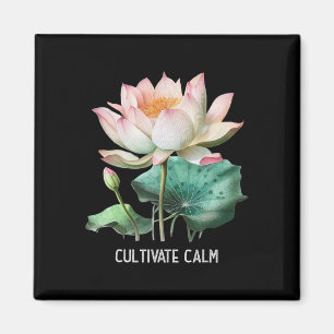 Achtsamkeitsspruch Minimales Yoga-T-Shirt Kultivie Magnet