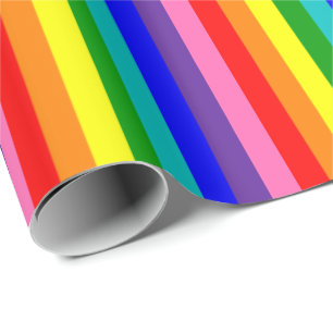 Achtstreifen-Regenbogen-Stolzflagge vertikal Geschenkpapier