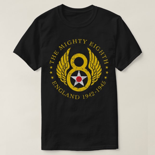 Achtundachtzigste - 8. Luftwaffe USAAF B-17 & B-24 T-Shirt (Design vorne)