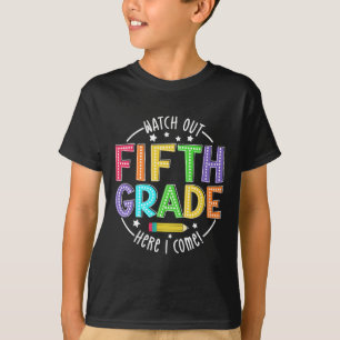 Achtung 5. Klasse ich komme Erster Tag zurück zu T-Shirt