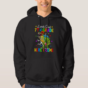 Achtung 7. Klasse hier komme ich Rex Dinosaurier z Hoodie
