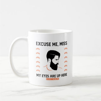 Achtung Bart Entschuldigung Versäumnis Meine Augen Kaffeetasse