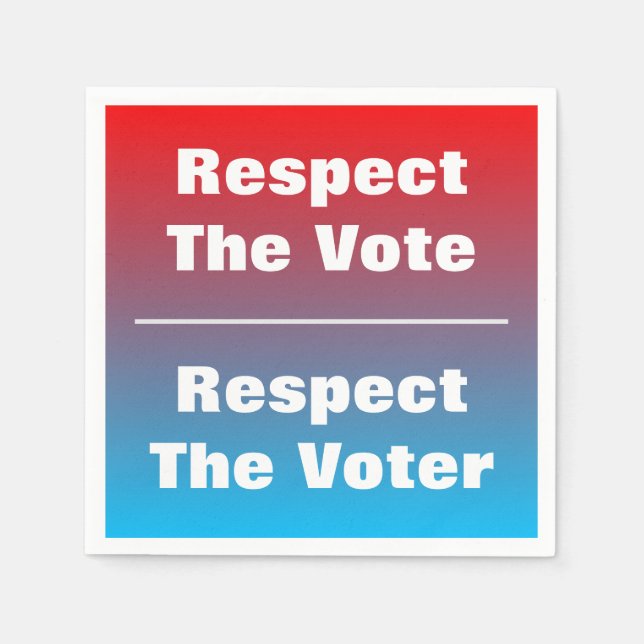 Achtung der Abstimmung und der Stimme Serviette (Vorderseite)