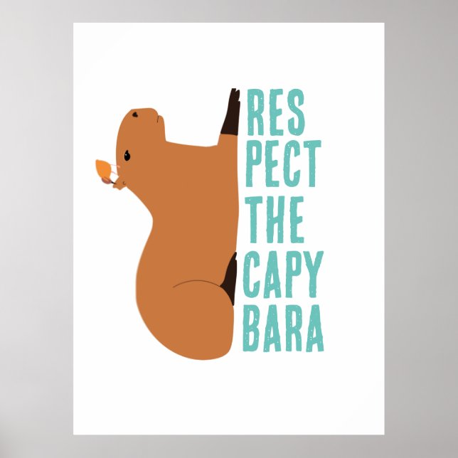 Achtung der Capybara Poster (Vorne)