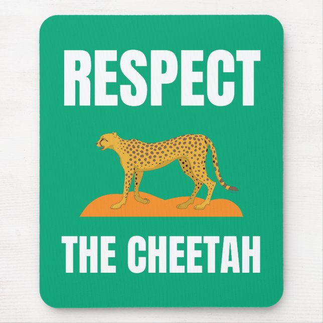 Achtung der Geparden Mousepad (Vorne)