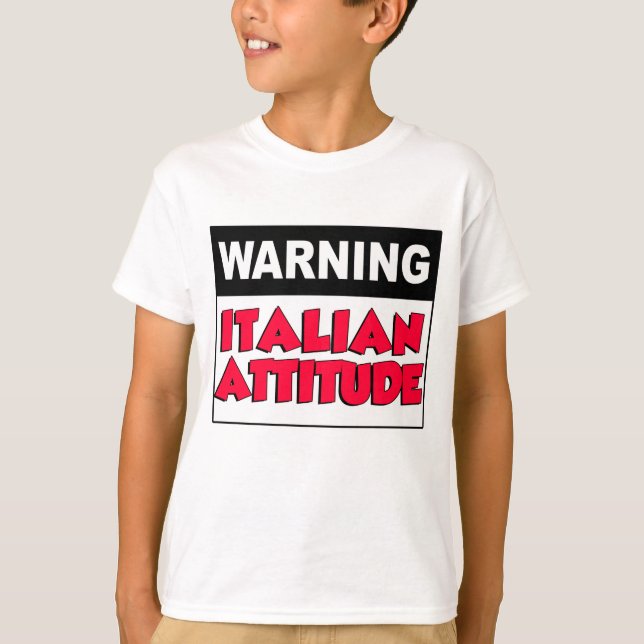 Achtung der italienischen Einstellung T-Shirt (Vorderseite)