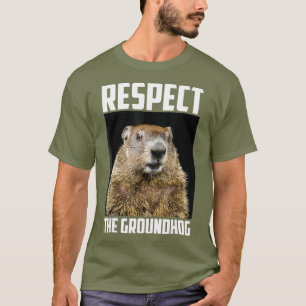 Achtung des Groundhog Woodchuck Foto Ground-Hog T-Shirt