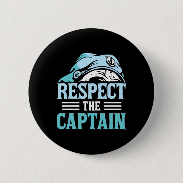 Achtung des Kapitänsschiffs Skipper Boat Owner Lov Button (Vorderseite)
