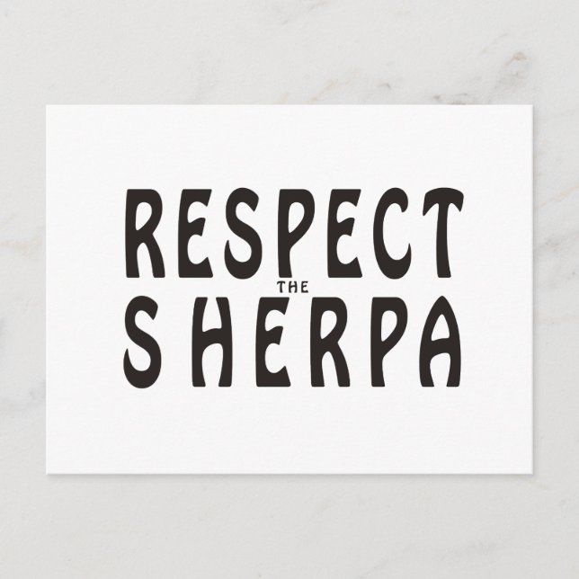 Achtung des Sherpa Postkarte (Vorderseite)