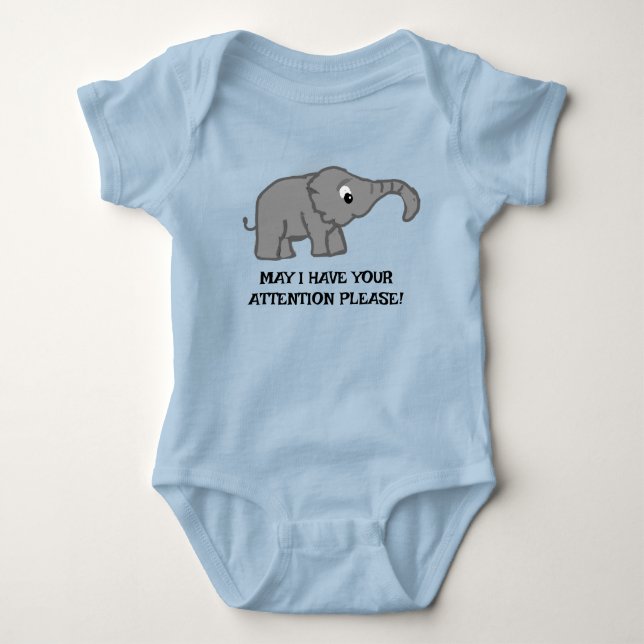 Achtung, Elephant suchen Baby Strampler (Vorderseite)