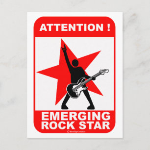 Achtung! Entstehender Rockstar! Postkarte