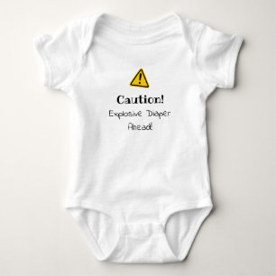 Achtung: Explosive Windel voraus! Baby Strampler