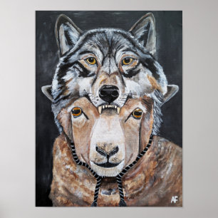 Achtung Falsche Alphas Malerei von Alfred Fox Poster