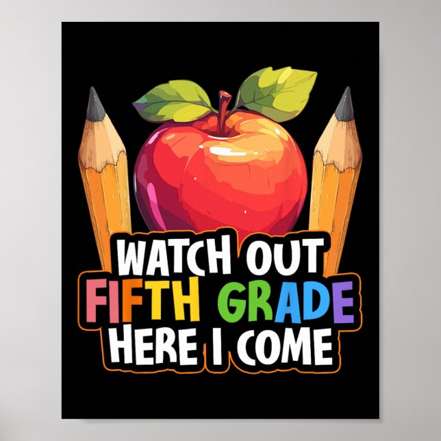 Achtung, fünfte Klasse, ich komme 5. Klasse zurück Poster (Vorne)