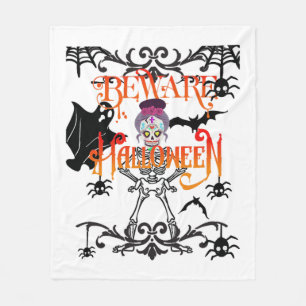 Achtung Halloween Fleecedecke