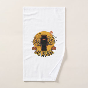 Achtung Halloween Sarg Kürbis Vintage-Shirt Desi Handtuch