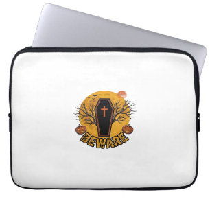 Achtung Halloween Sarg Kürbis Vintage-Shirt Desi Laptopschutzhülle