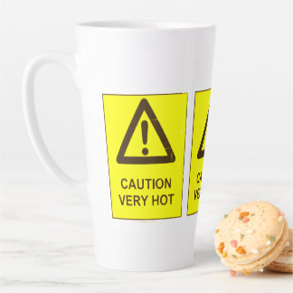 Achtung - Heiße Latte-Tasse Milchtasse