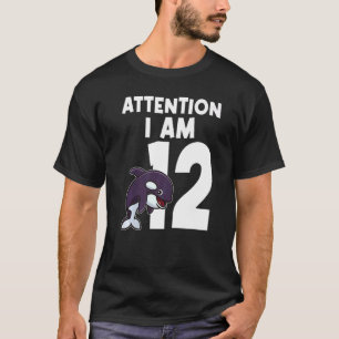 Achtung Ich bin 12 Whale Zwölf Geburtstag T-Shirt