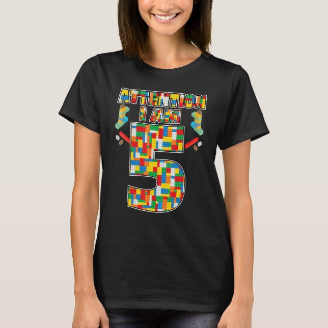 Achtung Ich bin 5. Geburtstag T-Shirt (Vorderseite)